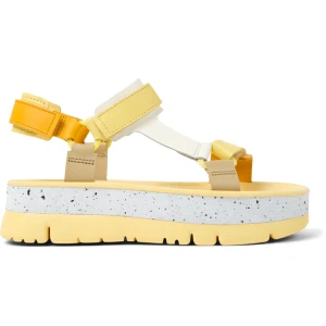 CAMPER Oruga Up - Sandały dla Kobiety - Pomarańczowy,Żółty,Beżowy, rozmiar 35, Skóra licowa