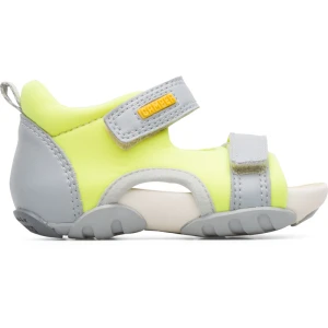 CAMPER Ous - Sandały dla Firstwalkers - Szary,Żółty, rozmiar 20, Tkanina