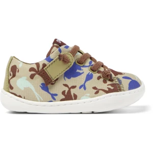 CAMPER Peu - Eleganckie obuwie sportowe dla Firstwalkers - Beżowy,Niebieski,Czerwony, rozmiar 21, Tkanina/Skóra licowa