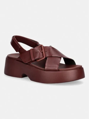 Camper sandały na platformie damskie skórzane Tasha