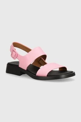 Camper sandały skórzane Dana damskie kolor różowy K201486.008