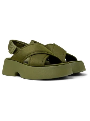 Camper Sandały w kolorze khaki na obcasie rozmiar: 39