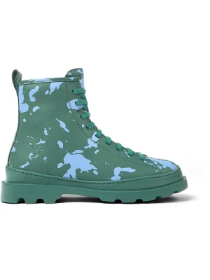 Camper Skórzane botki w kolorze zielono-błękitnym rozmiar: 35