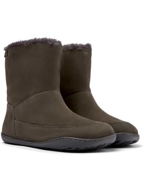 Camper Skórzane botki zimowe w kolorze antracytowym rozmiar: 38