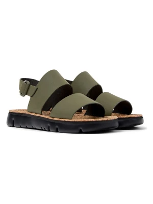 Camper Skórzane sandały "Oruga" w kolorze khaki rozmiar: 41