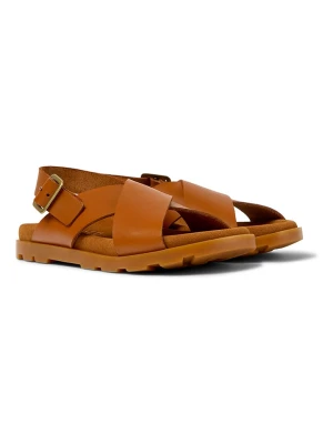 Camper Skórzane sandały w kolorze jasnobrązowym rozmiar: 34