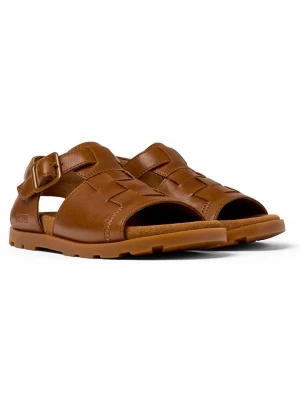 Camper Skórzane sandały w kolorze jasnobrązowym rozmiar: 32