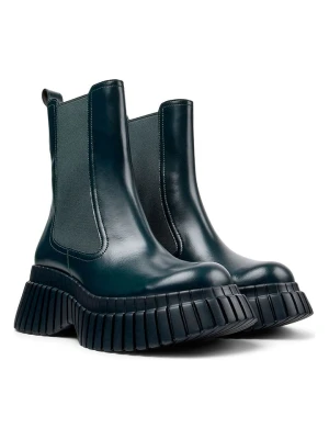 Camper Skórzane sztyblety w kolorze zielonym rozmiar: 41