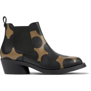 CAMPER Twins - Botki dla Kobiety - Czarny,Brązowy, rozmiar 35, Skóra licowa