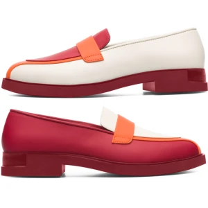 CAMPER Twins - Eleganckie buty dla Kobiety - Beżowy,Czerwony,Pomarańczowy, rozmiar 35, Skóra licowa