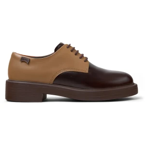 CAMPER Twins - Eleganckie buty dla Kobiety - Brązowy,Pomarańczowy,Fiolet, rozmiar 35, Skóra licowa