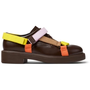 CAMPER Twins - Eleganckie buty dla Kobiety - Brązowy,Żółty,Fiolet, rozmiar 35, Skóra licowa/Tkanina