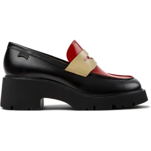 CAMPER Twins - Eleganckie buty dla Kobiety - Czarny,Czerwony,Beżowy, rozmiar 36, Skóra licowa