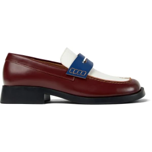 CAMPER Twins - Eleganckie buty dla Kobiety - Kasztanowy,Biały,Niebieski, rozmiar 35, Skóra licowa