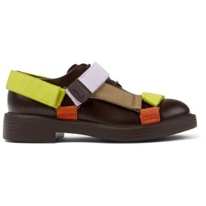 CAMPER Twins - Eleganckie buty dla Mężczyźni - Brązowy,Żółty,Fiolet, rozmiar 39, Skóra licowa/Tkanina
