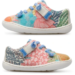 CAMPER Twins - Eleganckie obuwie sportowe dla Firstwalkers - Różowy,Niebieski,Żółty, rozmiar 20, Tkanina/Skóra licowa