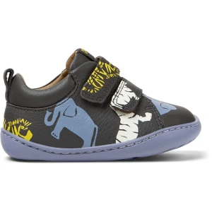 CAMPER Twins - Eleganckie obuwie sportowe dla Firstwalkers - Szary,Niebieski,Żółty, rozmiar 21, Skóra licowa