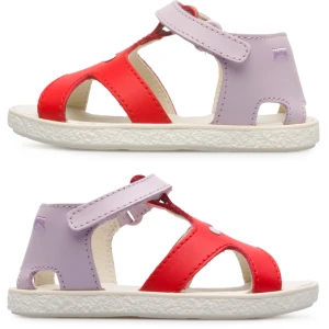 CAMPER Twins - Sandały dla Firstwalkers - Czerwony,Fiolet, rozmiar 20, Skóra licowa