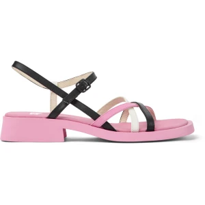 CAMPER Twins - Sandały dla Kobiety - Czarny,Biały,Różowy, rozmiar 35, Skóra licowa