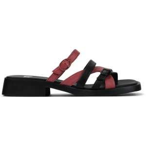 CAMPER Twins - Sandały dla Kobiety - Czarny,Czerwony, rozmiar 35, Skóra licowa