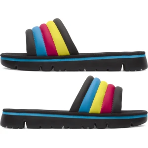 CAMPER Twins - Sandały dla Kobiety - Czarny, Żółty, Niebieski, Skóra licowa