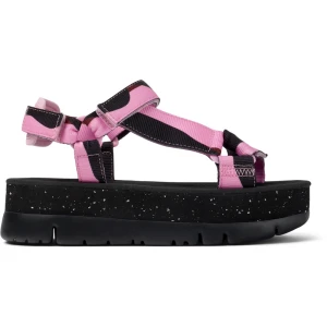 CAMPER Twins - Sandały dla Kobiety - Różowy,Czerwony,Czarny, rozmiar 35, Tkanina