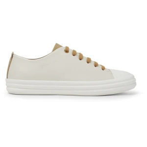 CAMPER Twins - Trampki dla Kobiety - Beżowy,Biały,Brązowy, rozmiar 35, Skóra licowa