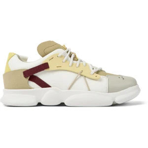 CAMPER Twins - Trampki dla Kobiety - Biały,Szary,Beżowy, rozmiar 36, Skóra licowa/Tkanina