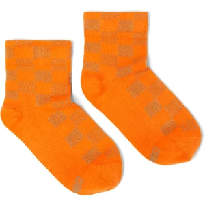 CAMPER Vichy Socks - Unisex Skarpetki - Brązowy,Pomarańczowy, rozmiar L, Tkanina