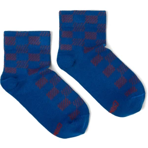CAMPER Vichy Socks - Unisex Skarpetki - Kasztanowy,Niebieski, rozmiar L, Tkanina