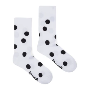 CAMPER White and black mid-length socks - Unisex Skarpetki - Biały,Czarny, rozmiar L, Tkanina
