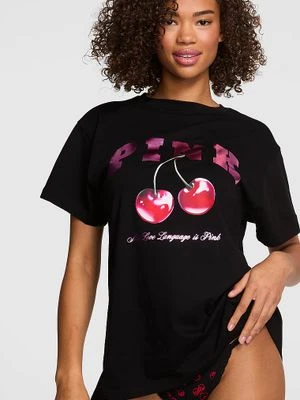 Campus Bawełniany T-shirt Victoria's Secret