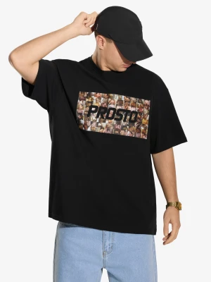 Cams t-shirt bawełniany czarny Prosto