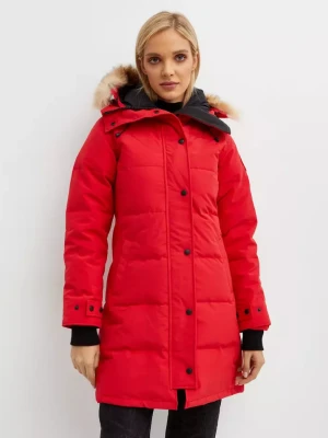 Canada Goose Czerwona parka Shelburne