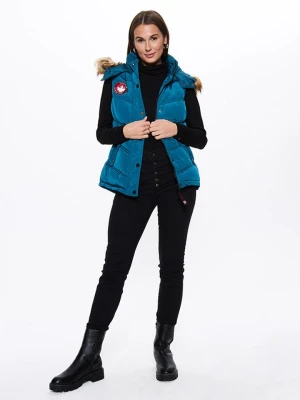 CANADA weather gear Kamizelka pikowana w kolorze niebieskim rozmiar: M