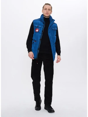 CANADA weather gear Kamizelka pikowana w kolorze niebieskim rozmiar: M