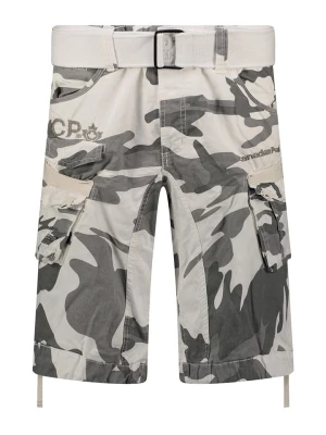 Canadian Peak Bermudy "Pirate Camo" w kolorze biało-szarym rozmiar: S