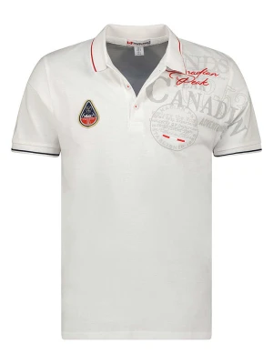Canadian Peak Koszulka polo "Kadventureak" w kolorze białym rozmiar: S
