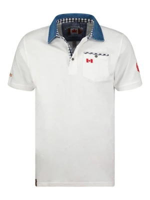 Canadian Peak Koszulka polo "Kerwineak" w kolorze białym rozmiar: S