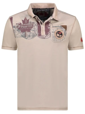 Canadian Peak Koszulka polo "Kimaceak" w kolorze beżowym rozmiar: M
