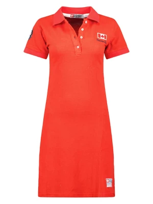 Canadian Peak Sukienka polo "Katcheak" w kolorze czerwonym rozmiar: XL