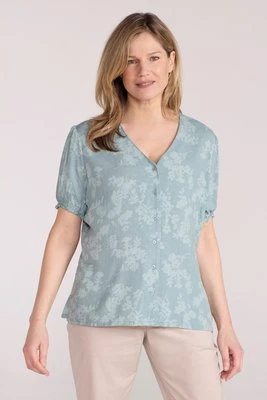 Cannes top damski z dekoltem w szpic z guzikami - Green Mountain Warehouse