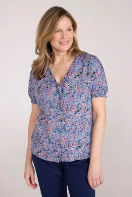 Cannes top damski z dekoltem w szpic z guzikami - Green Mountain Warehouse