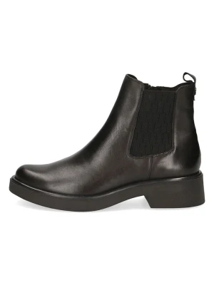 Caprice Skórzane botki w kolorze czarnym rozmiar: 39