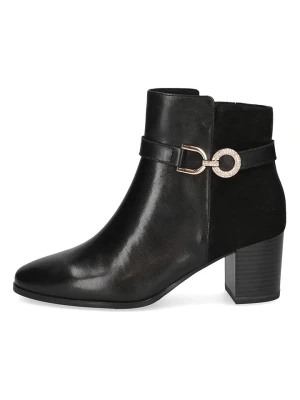 Caprice Skórzane botki w kolorze czarnym rozmiar: 39