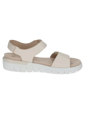 Caprice Skórzane sandały "Babette" w kolorze beżowym rozmiar: 38