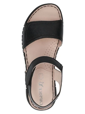 Caprice Skórzane sandały w kolorze czarnym rozmiar: 39