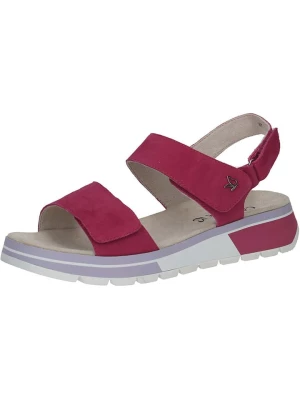 Caprice Skórzane sandały w kolorze różowym rozmiar: 38