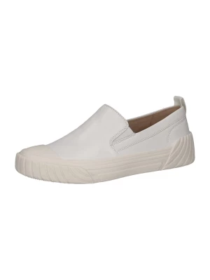 Caprice Skórzane slippersy w kolorze białym rozmiar: 38
