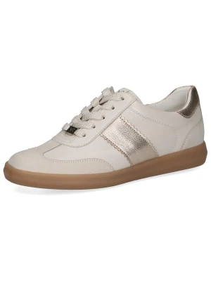 Caprice Skórzane sneakersy w kolorze kremowym rozmiar: 38